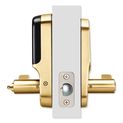 Yale Assure Touchscreen Keypad Lever Lock, Standalone (No Smart Module), Bright Brass